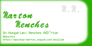 marton menches business card